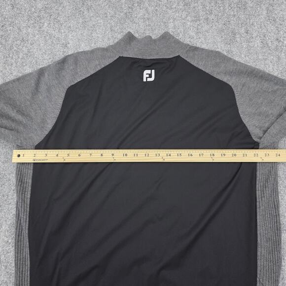 FootJoy Pullover Sweater Mens Large Gray Black Nemacolin Country Club Golf Zip - Picture 5 of 16